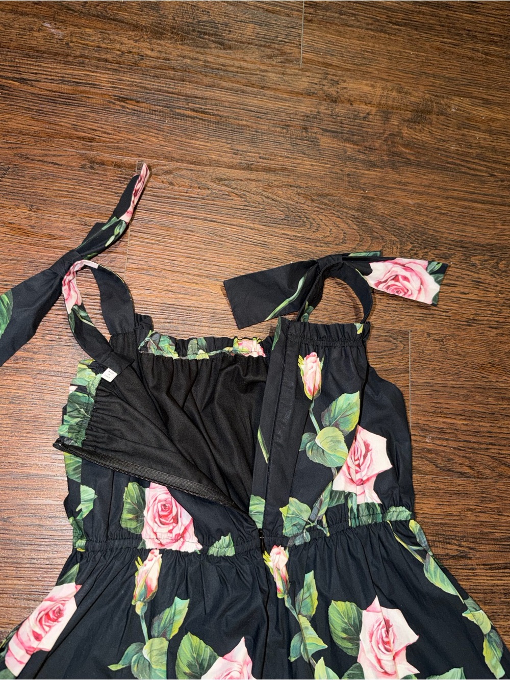 Dolce Gabbana Girls Rose Print Cotton Poplin Wide Leg Jumpsuit 9/10 Years - Picture 15 of 15